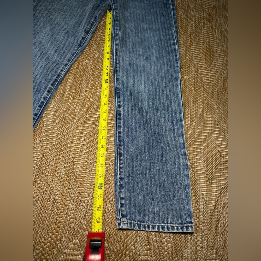Sincerely Jules Striped 90's Straight Denim Jeans,Medium Wash,Women's Size 5/27 - Picture 10 of 10